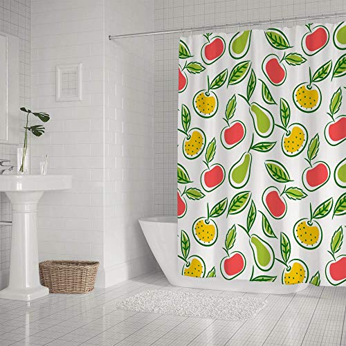 Rideau de douche en polyester vert 152x182 cm pour salle de bain moderne