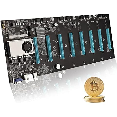 PNGOS BTC-S37 Mining Mainboard, Bitcoin Miner DDR3 SODIMM 8*PCIE 16X Graph Karte Unterstützung VGA+HDMI Mining Machine Professionelles Mining Eignet Sich Cover
