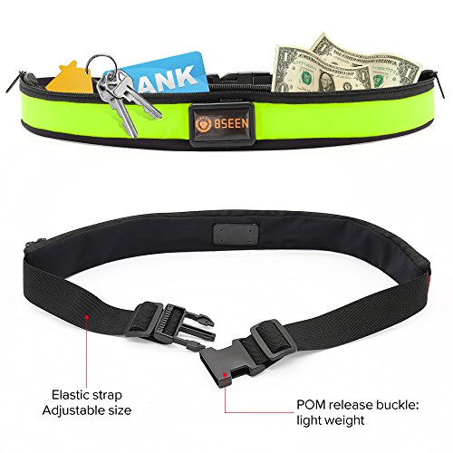 image for BSEEN Led Running Belt USB Rechargeable Reflective Waist Pack High Vis