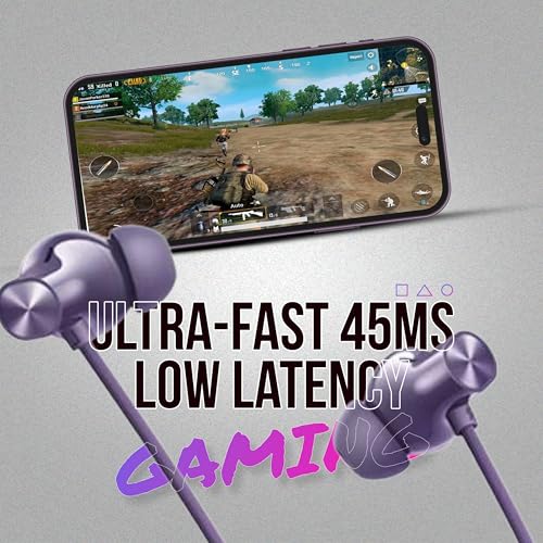 Image of Wireless Earbuds B5 Neckband with 48Hrs Playback Time &Pure Audio, Deep Bass Bluetooth (Purple)