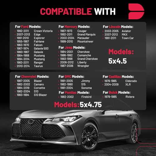 Image of BDFHYK 5x120 mm to 5x114.3 mm Wheel Bolt Pattern 12mm Wheel Spacer with Compatible with Ford Jeep Lincoln Mercury Buick Cadillac Chevy GMC, Forged 5 Lug Wheel Adapters 78.1 mm Hub Bore, Set of 4