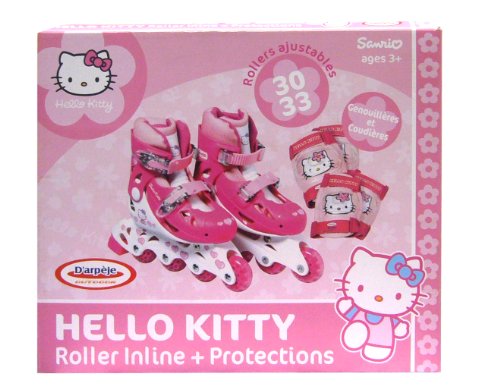 Hello Kitty – 34–37 cm Bigoudis Rollers en ligne et patins