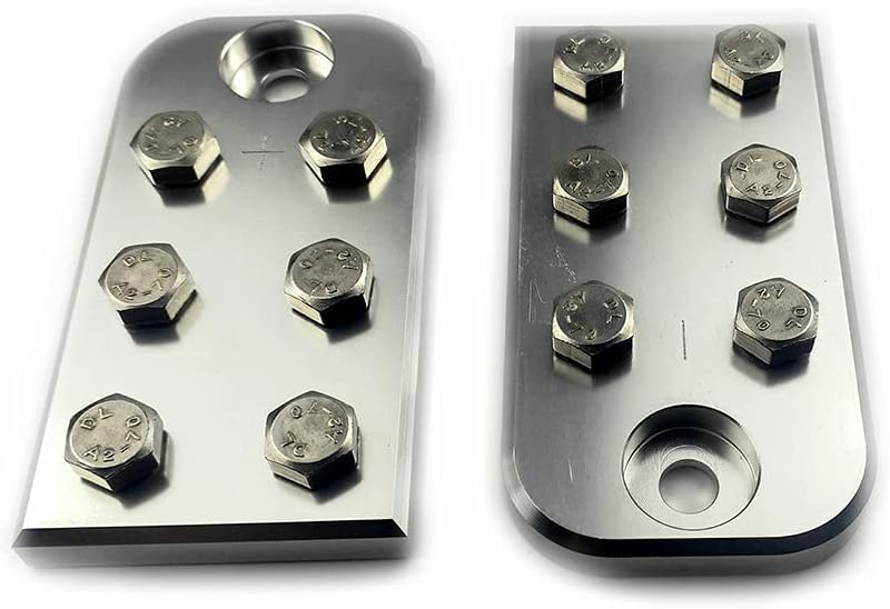 Pair of 6-point flat lug battery terminals for 3/8 studs