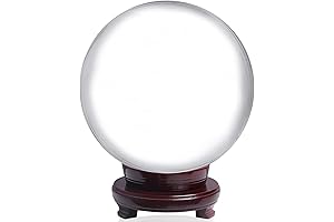 LONGWIN Large Clear Crystal Ball Ornament