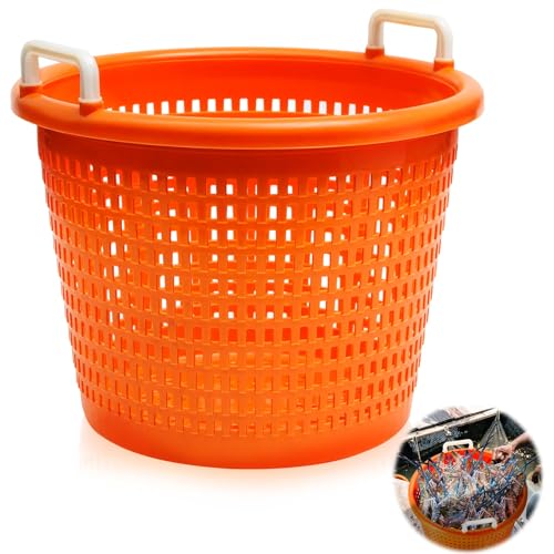 Burbell 1 Pcs Heavy Duty Fish Basket 100 lb, Orange