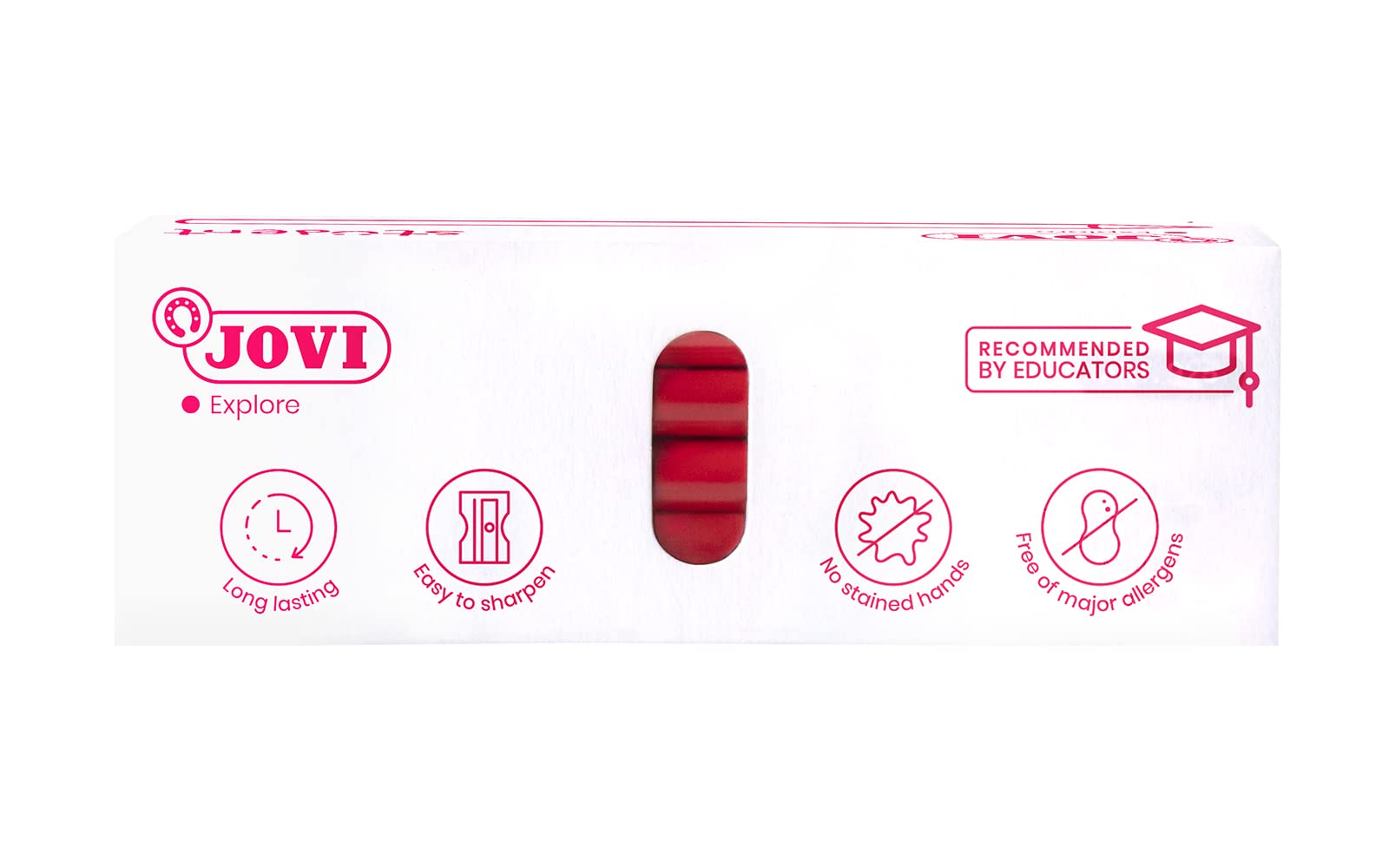 Jovi Crayons Student Boîte de 25 Crayons en Plastique Couleur Or sans Gluten