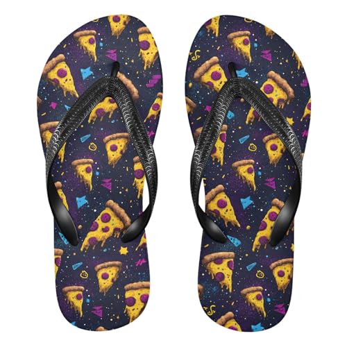 Flip Flop Sandals Cartoon Pizza Print for Women Men Beach Outdoor XS