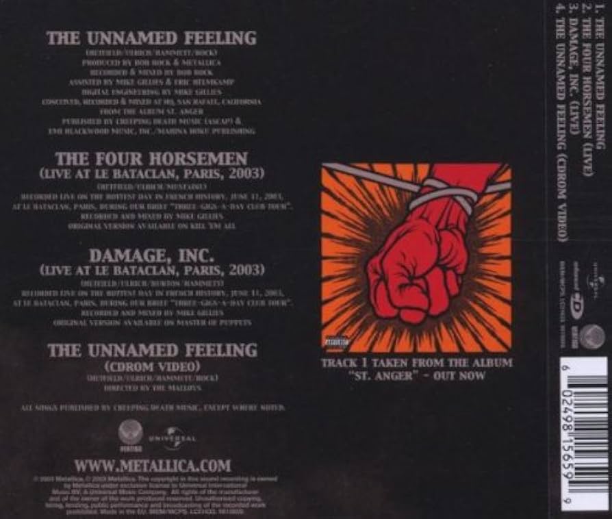 llica The Unnamed Feeling CD　メタリカ Metallica – The Unnamed Feeling E.P. – CD (Digipak, EP