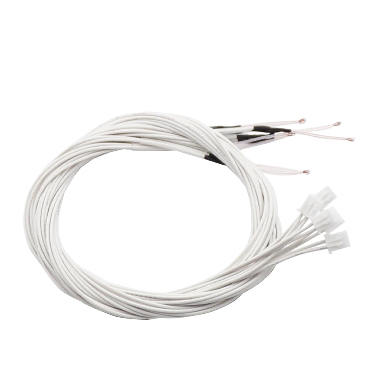 Termistor NTC Sensor Vidrio Sonda Temperatura Impresora 3D | Detección precisa, cable flexible, cama caliente, duradero(Without Terminal,20pcs)