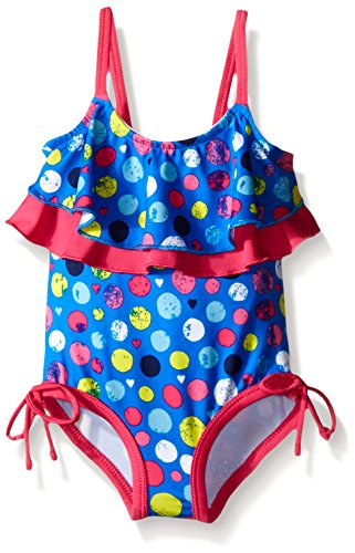 Pink Platinum Girls' Colorful Dots Swimsuit