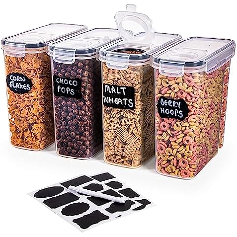 nuovva Cereal Storage Containers Set Cover