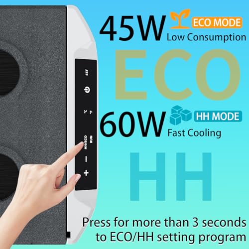 Image of 12 Volt Refrigerator, 46QT(43L) Mini Portable Car Fridge, Freezer Compressor Electric Cooler -4℉~68℉, 12 /24V DC 100-240V AC for Truck Van RV SUV Travel Camping Road Boat Trips