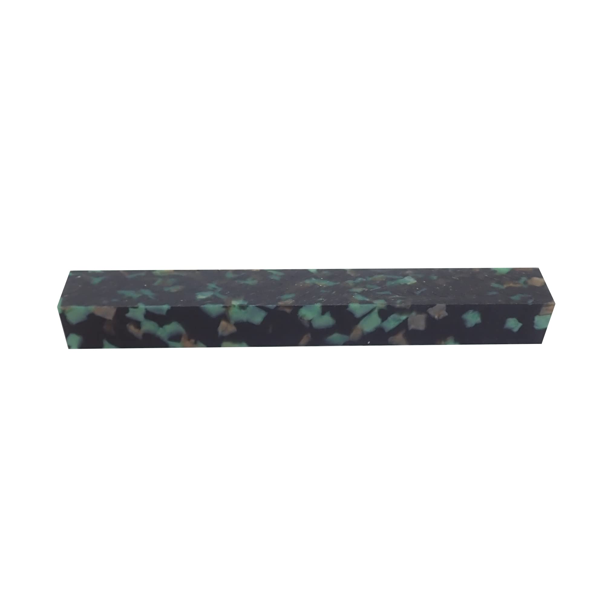 Camo Pearloid Cellulose Acetate Pen Blank - 150x20x20mm (6x3/4x3/4"), Green