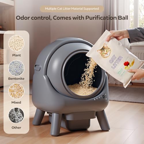 Self Cleaning Litter Box for Multiple Cats – Automatic Cat Litter Box with App Control CJ2