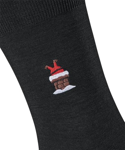 FALKE Herren Socken Airport M So Wolle Baumwolle einfarbig 1 Paar, Schwarz Black 3000 Santa Chimney, 43-44 – Ansicht 5