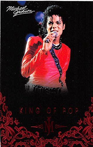 Michael Jackson trading card 2011 King of Pop #49 Red Shirt