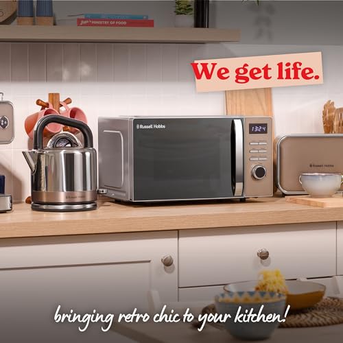 Russell Hobbs Titanium Digital Microwave 20 Litre 800W Solo Digital with 5 Power Levels, Defrost Function & Easy Clean, 60 Minute Timer, 8 Auto-Cook Menus, RHMD832T - Image 8