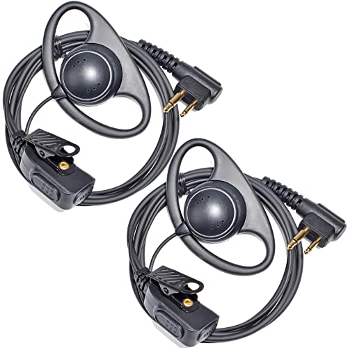 Radio auricular para Motorola CP200D RMU2080 RDU4100, walkie talkie auricular con micro de 2 pines