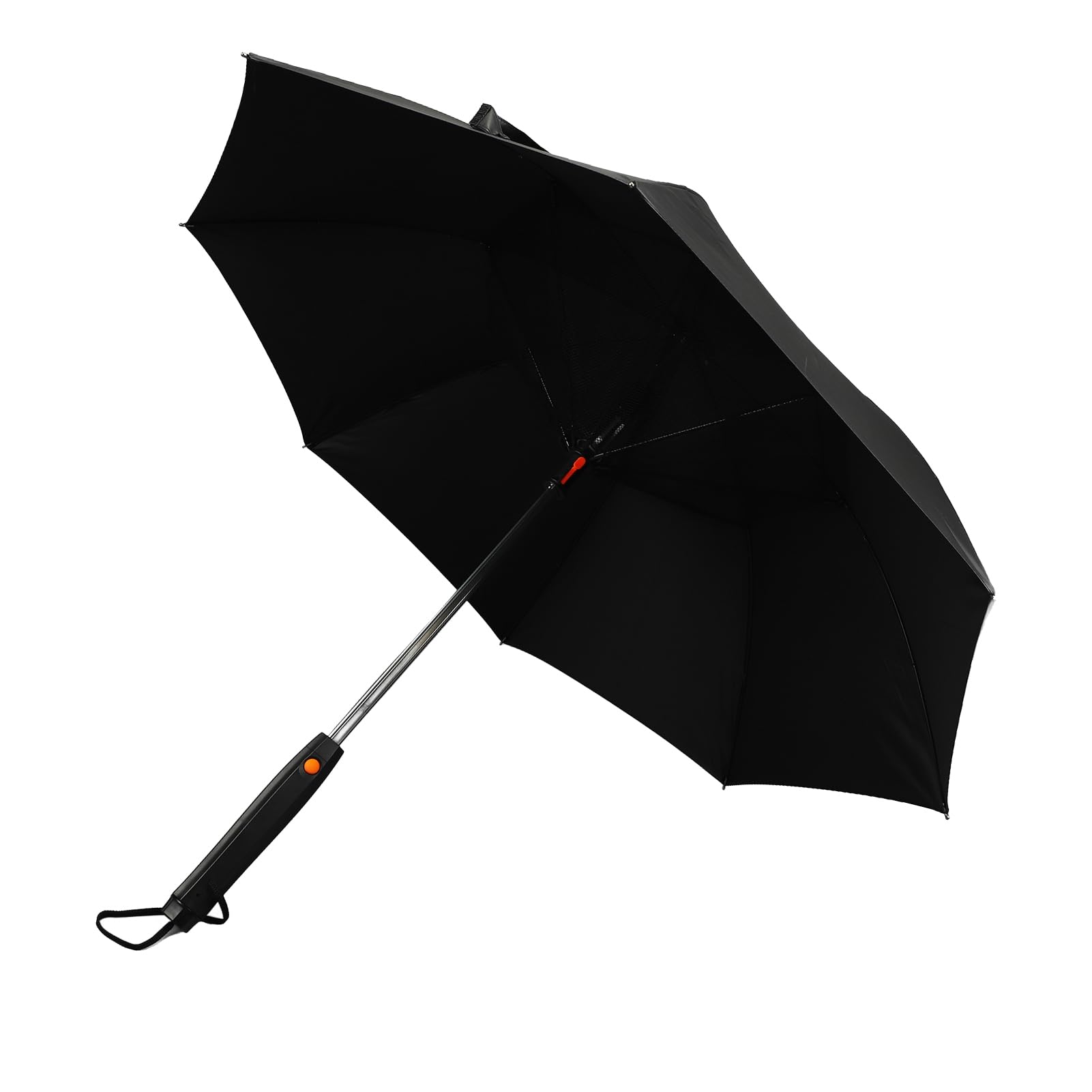 Parasol Przeciwsłoneczny Blokujący Promieniowanie UV z Wentylatorem i Spryskiwaczem 3-calowy Przenośny Parasol Zewnętrzny na Letnie Podróże Plaża Kemping Lekki 8 żeber Niebieski