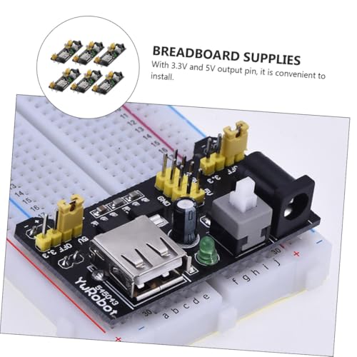 Módulo de alimentación para breadboard de 6 piezas, compatible y práctico para laboratorio 8