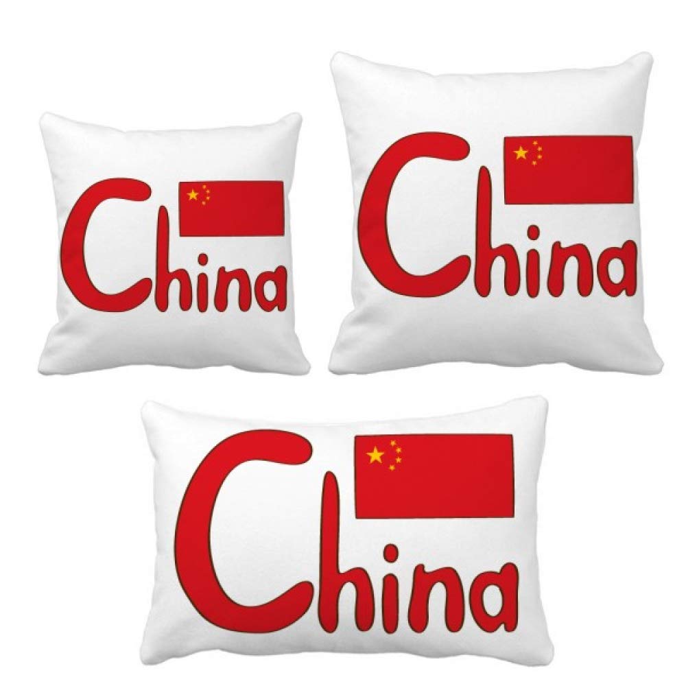 Drapeau chinois sur coussin de décoration rouge avec garnissage pour canapé