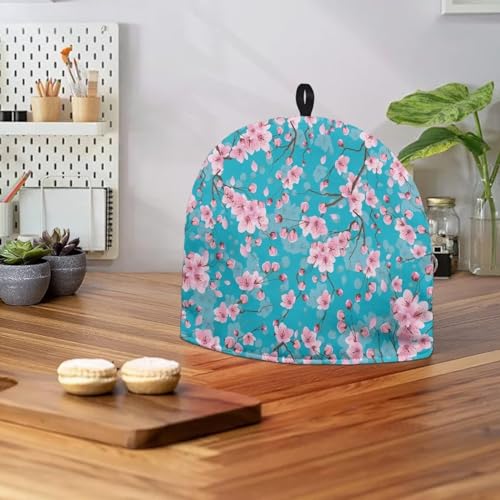 Image of Generic Hudotybom Cherry Blossom Tea Cozy for Teapot Insulated Large Teapot Cover to Keep Warm Tea Kettle Cover Machine Washable Coffee Pot Cloth Covers Kitchen Home Decorations, CZA49