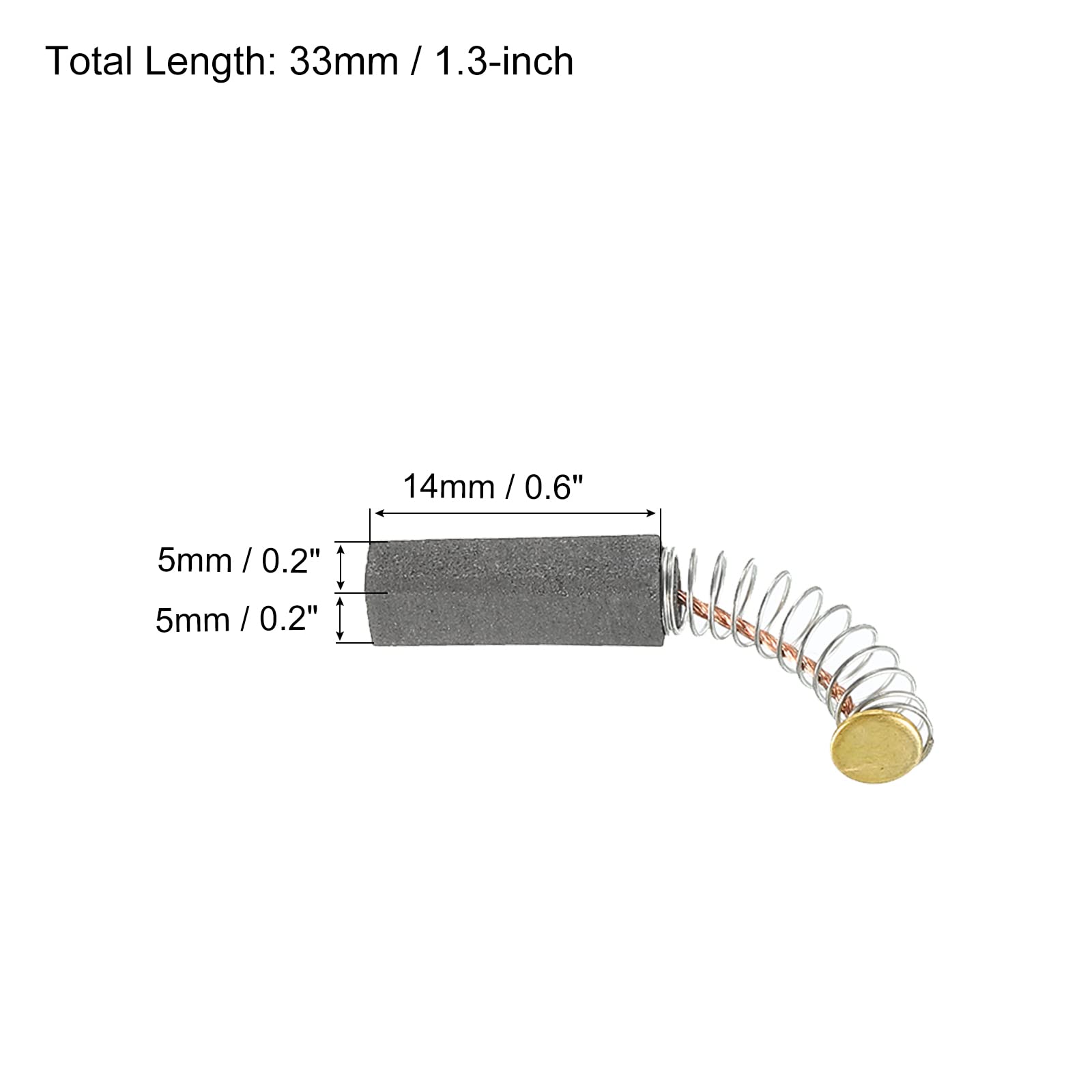 PATIKIL Carbonio Spazzole Spazzola di Carbone di Ricambio 16x5x5mm per Motori Elettrici Potenza Strumento Angolo Smerigliatrice Tavolo Ricambio Parte Riparazione, 4pz
