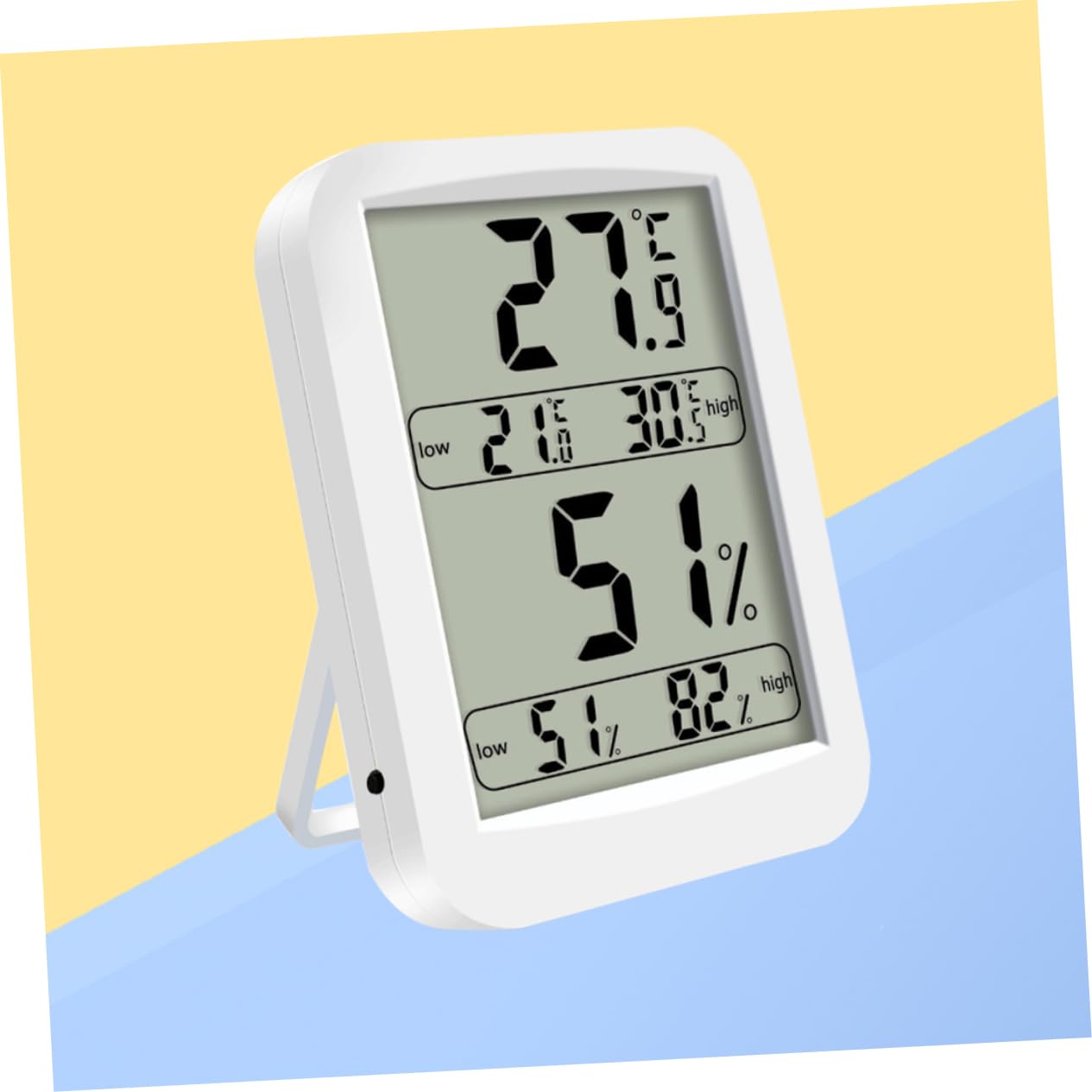 Thermomètre Intérieur Numérique Grand Écran pour Maison et Bureau, Blanc