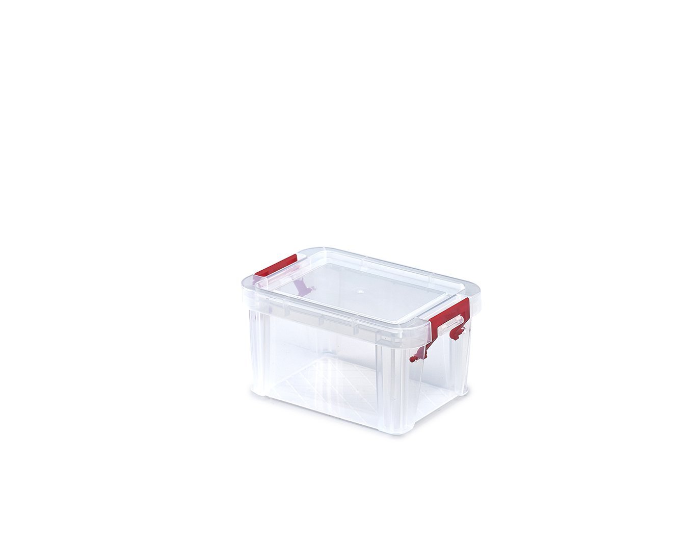 Whitefurze Natural Allstore Container With Silver Clamp, Plastic, 0.5 Litre