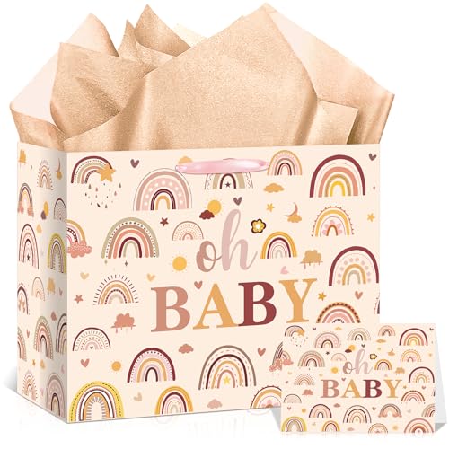 Sac cadeau pour bébé Woosytoo arc-en-ciel bohème pour fête
