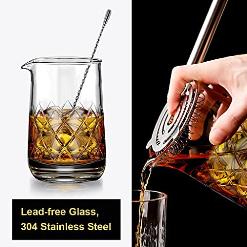 Set de 10 vasos mezcladores de cristal para cóctel de 750 ml miniatura 3