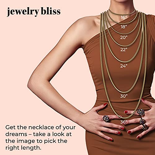 Jewelry Bliss 14K Yellow Gold Chain & Oval Shape Pendant W Genuine Dark Blue Sapphire September Birthstone Necklace For Women - For Birthday, Anniversary, Valentine's Day, Mother's Day -18 Inch Chain #TOP6