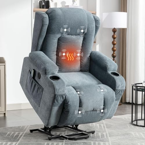 Sillón Power Lift Plegable Tela Lino miniatura 2