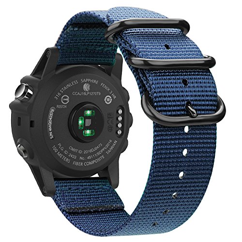 Fintie Band Compatible with Garmin Fenix 5X Plus/Tactix Charlie Watch, 26mm Premium Woven