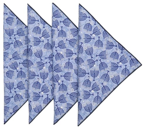 Servilletas de tela azul Menorah 18" x 18" pack 4 miniatura 2