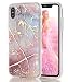iPhone XS Max Case,iPhone XS Plus Case,Spevert Marble Pattern Hybrid Hard Back Soft TPU Raised Edge Slim Cover Protective Case Compatible iPhone XS Max/XS Plus 6.5 inches 2018 - Pink
