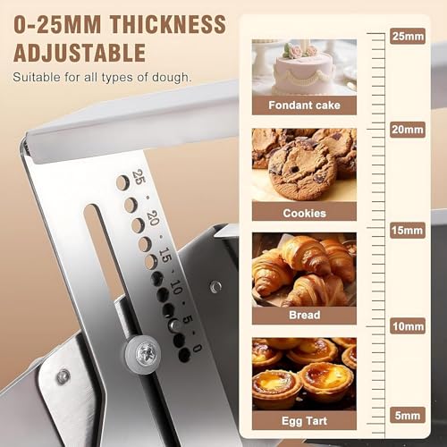 Laminadora de masa manual ajustable para estirar sin esfuerzo 5