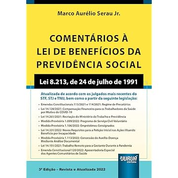 Capa do livro Comentários à Lei de Benefícios da Previdência Social - Lei 8.213, de 24 de julho de 1991