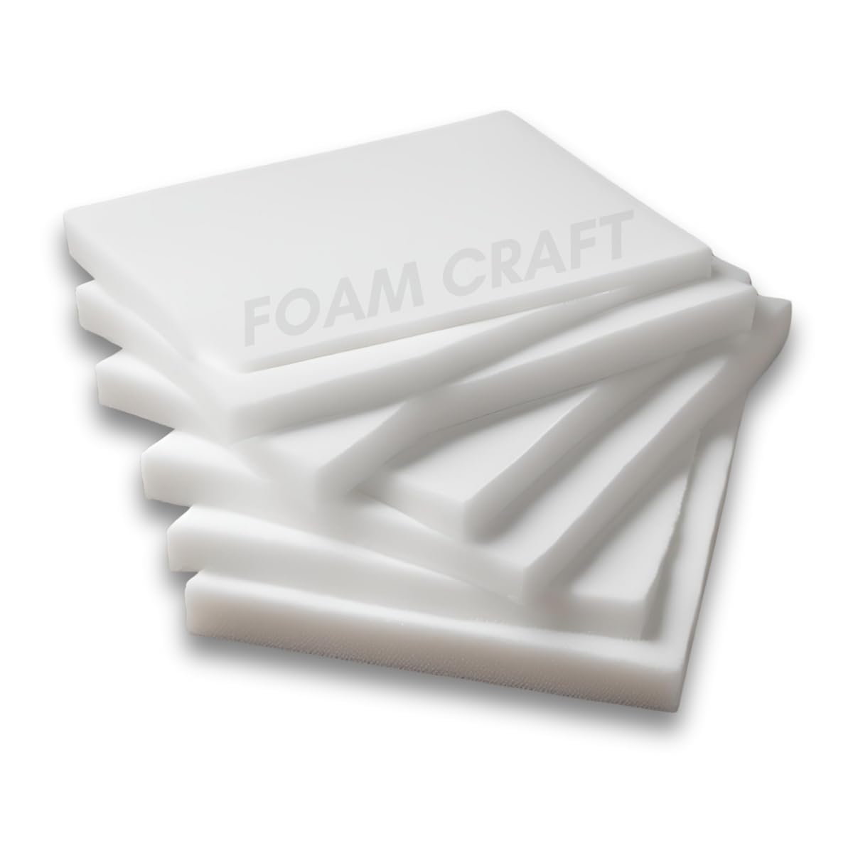 FOAM CRAFT Upholstery Foam Sheet for mattress topper, high chair cushion filler, foam cut to size soft sitter & firm foam mattress outdoor cushions sofa bed foam (40x40x7.5cm)