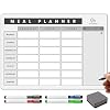 TMS A4 wekelijkse maaltijdplanner voor koelkast | Magnetische whiteboard-kalender en boodschappenlijst | Gebruik voor…