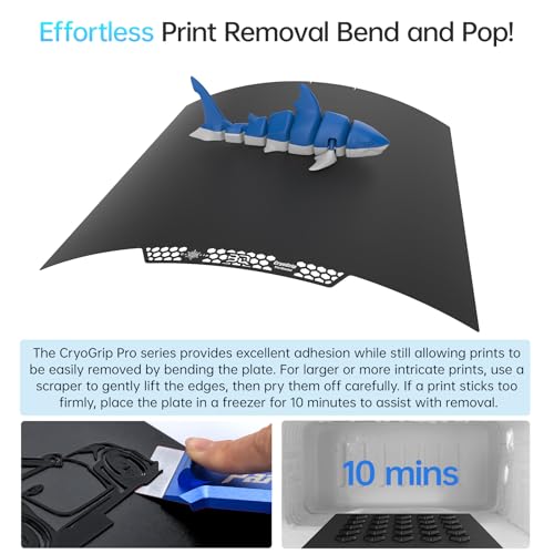 Image of BIQU CryoGrip Pro Glacier 370x370mm Panda Build Plate for Creality K2 Plus 3D Printer Double Sided Upgrade Build Plate Removable Surface Platform