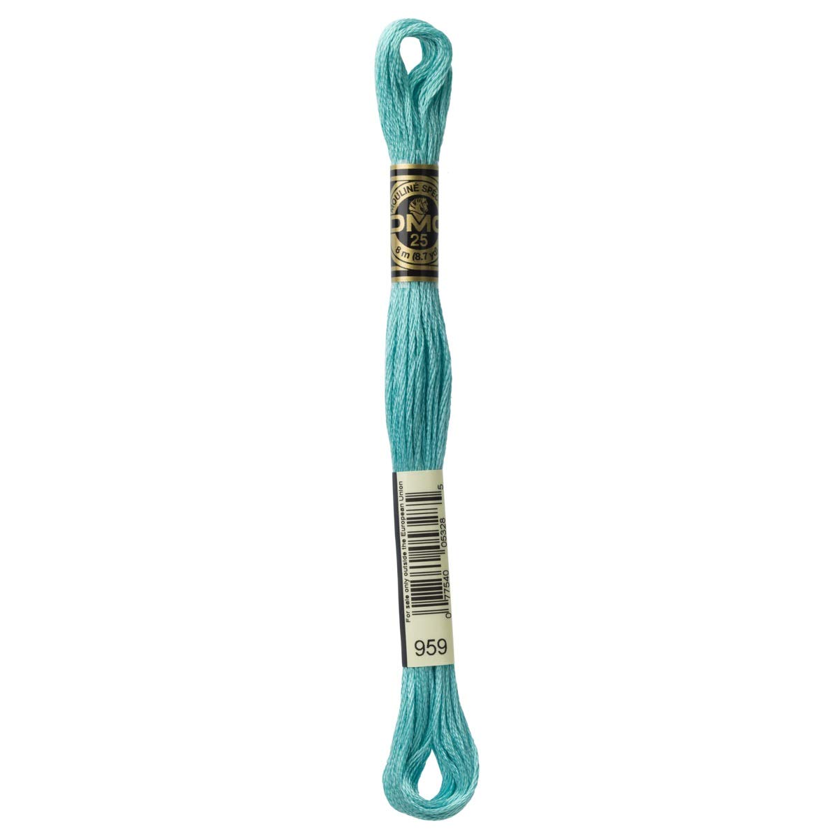 DMC Embroidery Floss Mouline Stranded Cotton Thread for Hand Embroidery and Sewing - Colour No: 959-12 x 8m Skeins — image 1