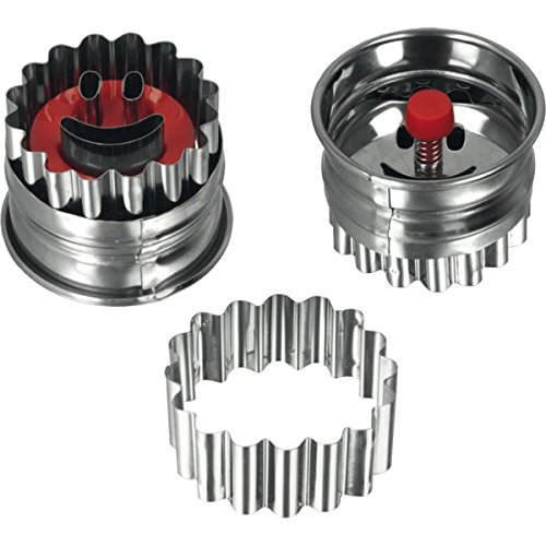 Metaltex Linzer-Ausstecher Smile Ø 4,8 cm, Edelstahl, Silber, 4.8 x 4.8 x 1 cm – Ansicht 2