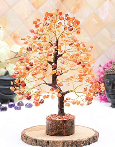 Image of Crocon Carnelian Crystals Tree, Birthday Gifts for Women, House Warming | New Home Decor, Healing Crystals Spiritual Present, Birthday Gift for Mom, Orange Decor, Gemstones Money Tree Positivity