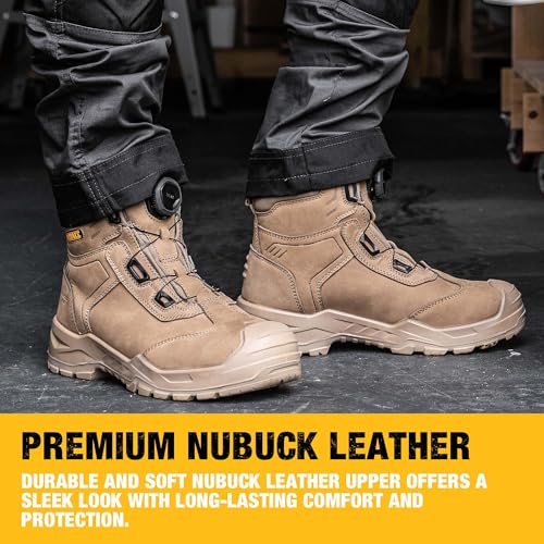 DEWALT Richardson Men's BOA Fit System, Nubuck Leather, Water Resistant, Wide Fit, Steel Toe, Safety Work Boot3