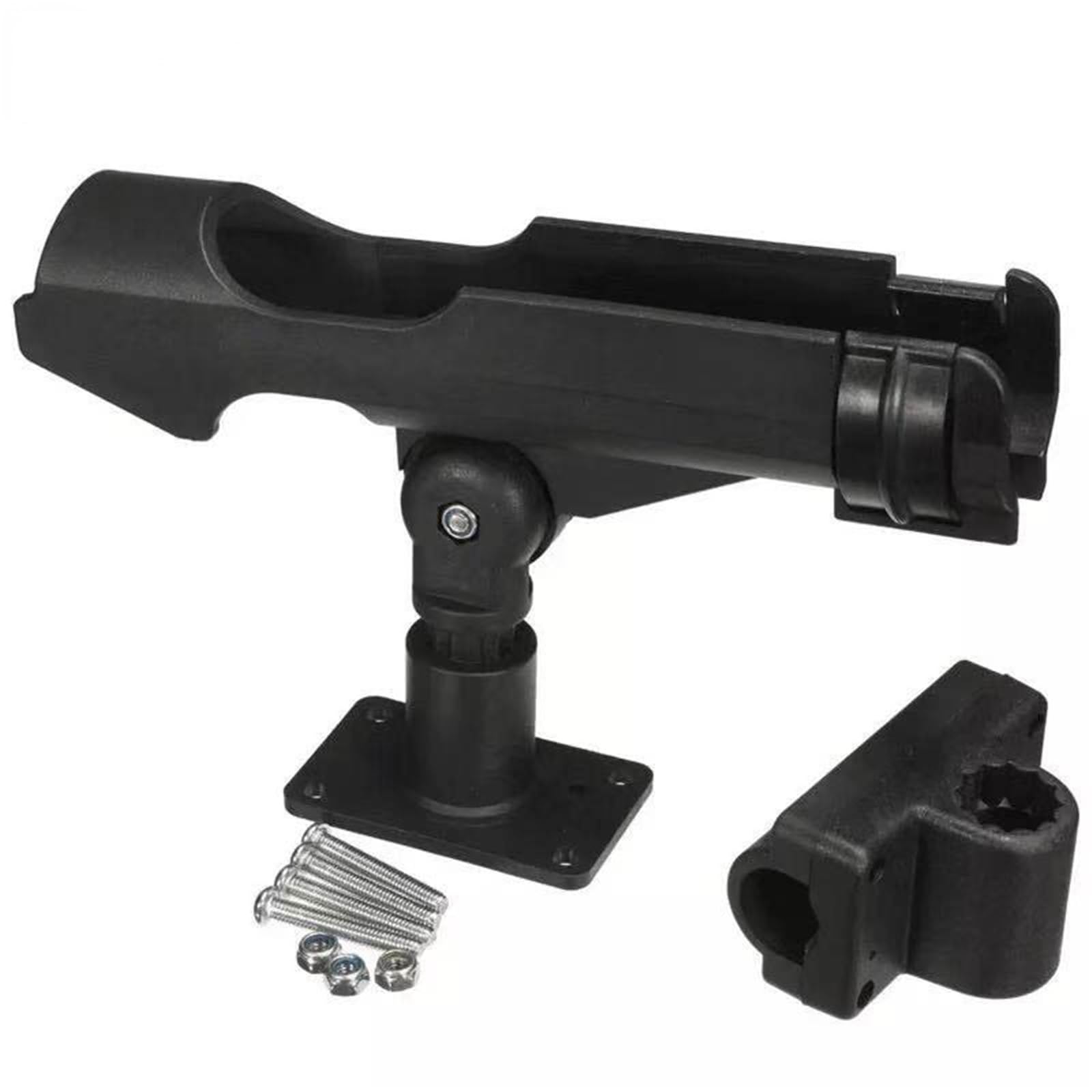 CIOPLJHKL Fishing Rod Socket Kayak Bracket Plastic Holder Device Installation Angle on Clamp For Boat Yacht Kayaks(Black)