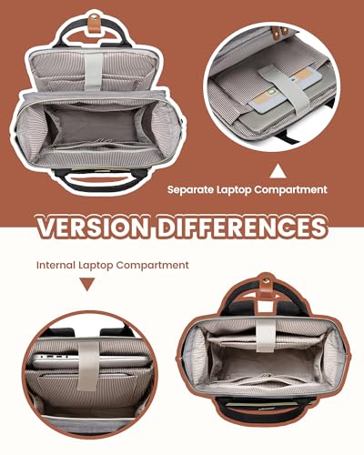Image of LOVEVOOK Laptop Backpack for Women, 15.6'' Waterproof Nurse Bag Teacher Work Backpack Purse for Women, Travel Computer Backpack for College Office Business Ladies