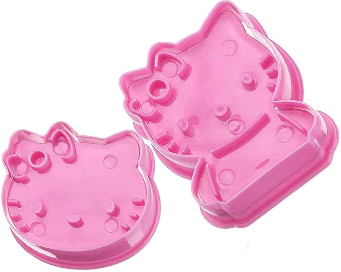 Cake Decor 2pcs Hello Kitty & Face Pull Press Cookie Cutter Cake Fondant Tool