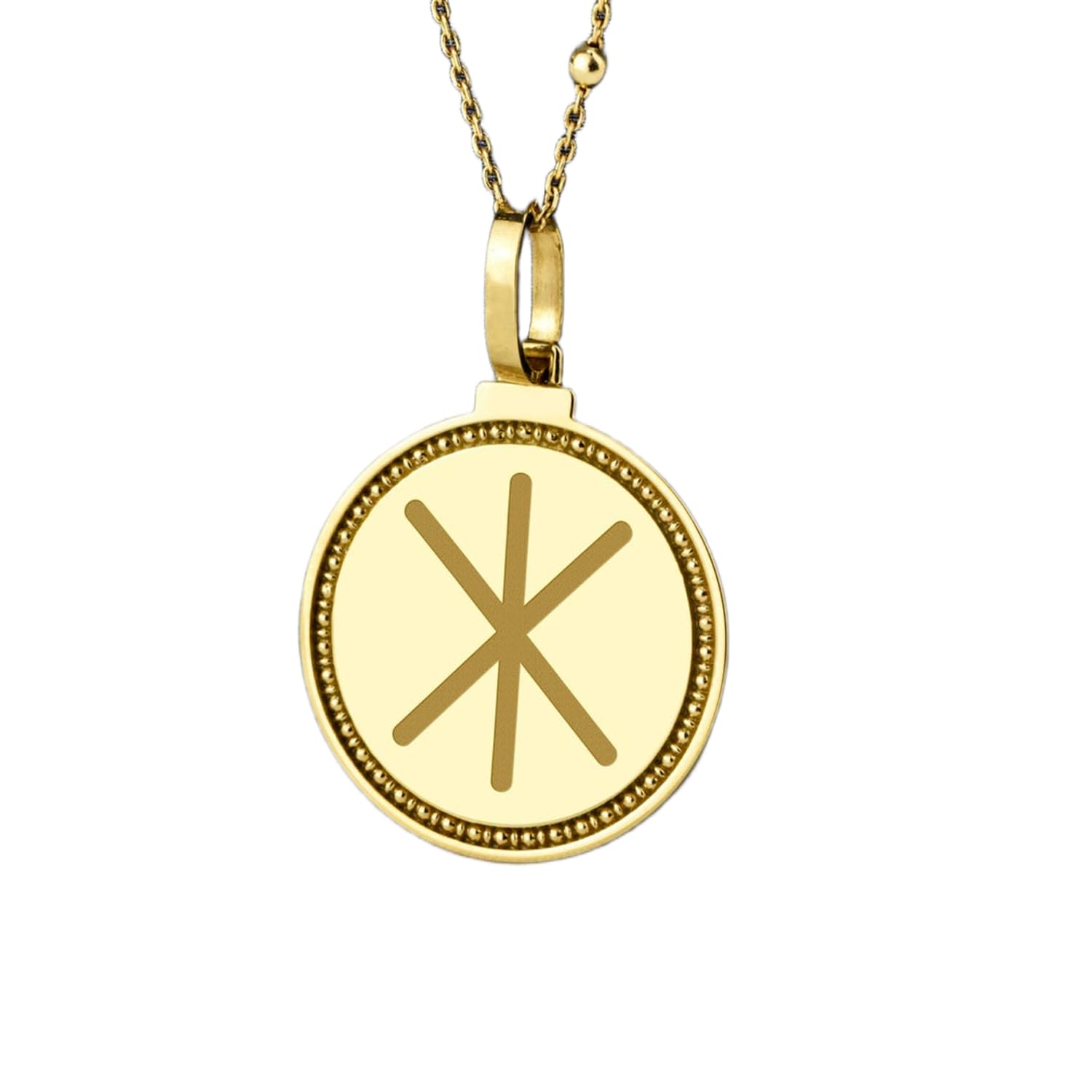 Collier pendentif rond argent 925 anti-ternissement chaîne 45 cm LKBEADS - 5
