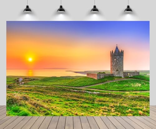Fondo Fotográfico Irlanda Castillo Dunagle 7x5 pies miniatura 1